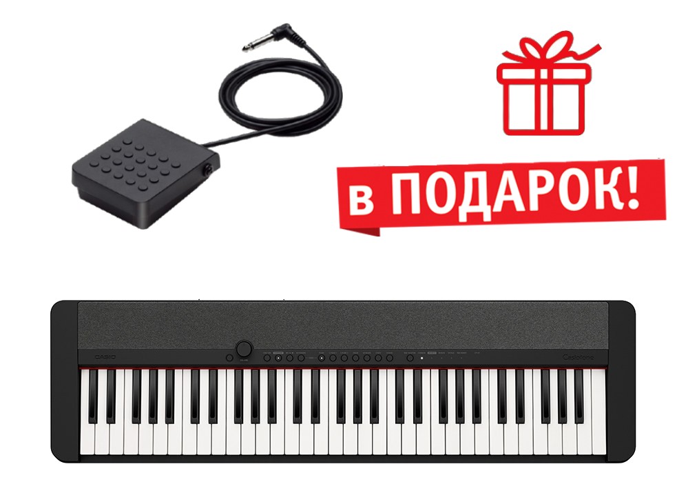 Цифровое пианино CASIO CT-S1BKC7 + педаль Casio SP-3 в подарок!	